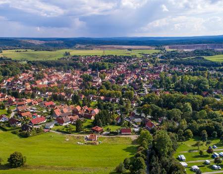 Blick über Elbingerode luftaufnahme elbingerode