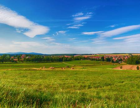 blick auf hasselfelde oben im harz